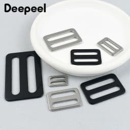 2/5Pcs Deepeel 15-38mm Stainless Steel Bag Strap Buckles Tri-Glide Backpack Belt Adjust Slider Pet Collar Ring Clasp Accessories