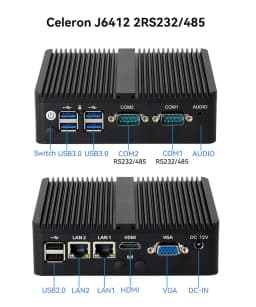 Intel Celeron N5105 J6412 Mini PC with 4xUSB 1xHDMI 1xVGA Support WiFi Pfsense Linux Computer for Industrial Window10Pro Ready