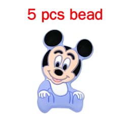 5pcs Silicone Cartoon Beads Pacifier Chain Baby DIY Care Pacify Accessory Adornment
