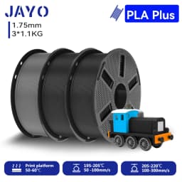 JAYO 3*1.1KG PLA + Filament 1.75MM PLA Plus 3D Printer Filament 1.1KG/roll For FDM Neatly Wound Coloful 3D Printing Material for 3D Printer & Pen