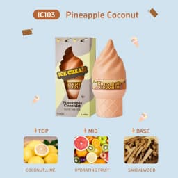 Summer Beach Ice Cream Perfume, 4 Sweet Dessert Scents, Long Lasting Eau de Parfum for Daily Wear, Cute Novelty Gift for Her