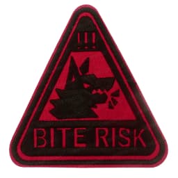 Warning Patch Pet Dog Bite Risk Embroidery K9 Service Dog Vest Helmet Uniform Accessory Hook Loop Emblem Badge