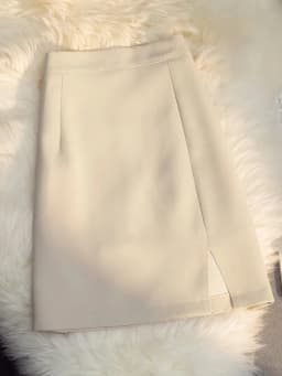 ZOKI Skirts Women High Waist Wrap Hip Basic Side Slit Work Wear A-line Elegant Mini Skirt Slim All-match Chic Trendy Simple Hot