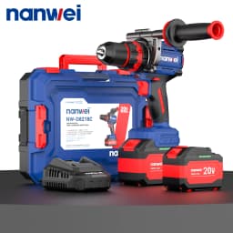 Brushless Cordless Impact Drill NANWEI Cordless 20v 13mm Ice Drill Power Tool 160NM High Torque