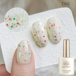 BORN PRETTY 1 Bottle 15ml Gold Sequins Jelly Gel Polish Christmas Semi Permanent Nail Art Manicure Soak Off UV Gel Nail Supplies