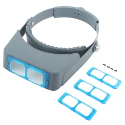 Head-mounted Double Lens Magnifying Glass with 4 Magnifications for Jewelry and Reading