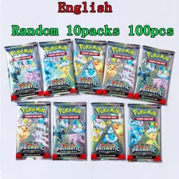 Pokem Card 360Pcs Prismatic Evolutions PHANTASMAL FLAMES Scarlet Violet 151 Black Bolt English Booster Battle Transaction Card