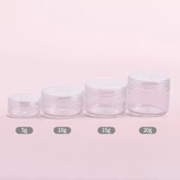 10 Pcs Empty Transparent Plastic Jars with Lids Round Storage Containers Wide Mouth Beauty Products Cosmetics Crafts and Foods