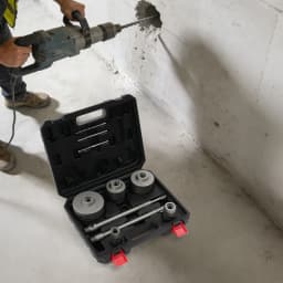 9 Pcs Concrete Drill Bit Set Diamond Hole Saw Cement Brick Full Kit 330-350mm Cutting Depth W/ 30/40/68/80/100mm Diameter