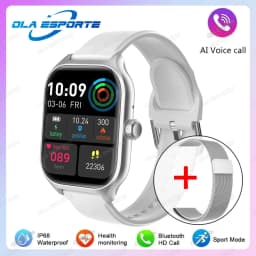 2026 New Smart Watch For Android IOS 2.01Inch Color Screen Bluetooth Call Blood Oxygen/Pressure Monitoring SmartWatch Women HT30