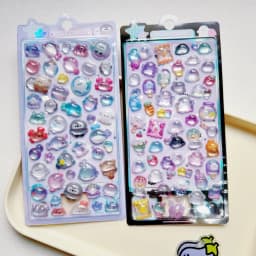 Creative Candy Ghost Rabbit Drop 3D Relief Stickers Scrapbooking Diy Diary Stationery Sticker Decor Cute Aesthetic Stickers