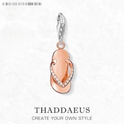 Rose Gold Flip Flop Slipper 925 Sterling Silver Charms For Women Men New DIY Accessories Ethnic Fashion Jewelry