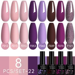 LILYCUTE 12PCs 7ml Nude Brown Red Nail Gel Polish Set Semi Permanent UV Gel For Nail Art Manicure Soak Off Gel Nail Polish Kit