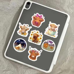 500PCS High Altitude Cow Stickers Exquisite and Cute Handbooks Material Phone Cases Laptop Suitcases Water Cups Waterproof