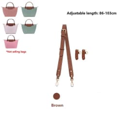Leather bag shoulder strap for Longchamp pouch short handle small bag modification without punching strap bag accessories