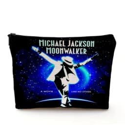 Super Star Michael Jackson Cosmetic Bag Double Print Makeup Bags Women Wedding Handbag Lady Travel Organizer Child Wallet