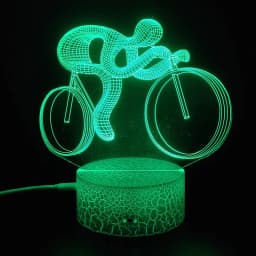 3D Lamp Motorcycle Mountain Bike Led Night Light Usb Cable Battery Colorful Nightlight Bedroom Decor Birthday Gift for Boys Man