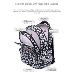3pcs/set Elementary School Backpack for Girls Bookbag Lunch Bag Pencil Bag Set Flower School Bag for Children Cute Little Dolls
