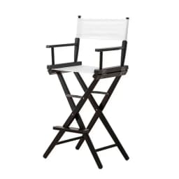 Solid Wood Director Chair Canvas Folding Leisure Home Bar Counter Office Chair Outdoor Makeup Chair Fishing Props High Feet
