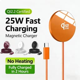 New Qi2.2 25W Magnetic Wireless Charger for Magsafe Charger Mini Fast Charging Station Pad for iPhone18 17 16 15 14 13 12 ProMax
