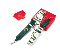 CH Wide Shoulder Bag Strap Set With Monogram Print Leather Accents And Heavy Duty Metal Hardware For Daily Use