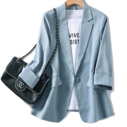 2026 Spring Summer New Temperament Versatile Large Size Women's Small Blazer Coat Loose Elegant FemaleThin Blazer Jacket 4XL