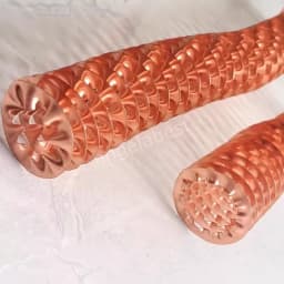 Copper Fin Tube T2 Copper High-efficiency Heat Dissipation Fins ID6-32mm Height 6mm Spiral Electric Heating Tube Pipe 1Meter