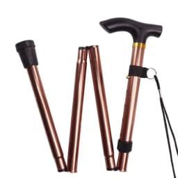 Folding Walking Cane Lightweight Adjustable Portable Travel Walking Stick with Wrist Strap Rubber Tip Blue Black for Daily Trips
