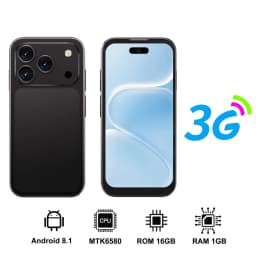 SERVO Unlocked Pocket Smartphone Android 8.1 3G WCDMA Dual SIM Face Unlock WiFi GPS 3.75" Screen Mini Mobile Phone Video Player