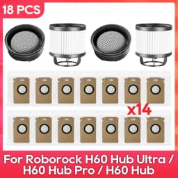 Fit for ( Roborock H60 Hub Ultra / H60 Hub Pro / H60 Hub ) Dust Bag Filter Vacuum Cleaner Parts Accessories Replacement