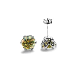 Real 925 Sterling Silver Classic Round Stud Earrings 0.5/1/2CT*2 D Color Moissanite Fashion Jewelry Womens Earrings For Party