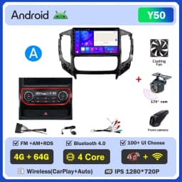 Android Autoradio For Mitsubishi Pajero Sport 3 L200 5 Triton 3 2015- 2019 Car Radio Carplay GPS Navigation Stereo Player WIFI