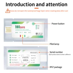 Mini USB Temperature Data Logger Atag-30 Digital 60000 Point Capacity Temperature Sensor High Precision PDF Report Recorder