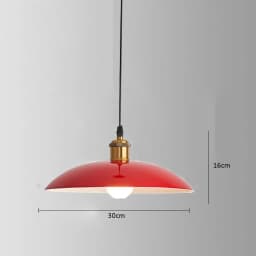 American Retro Red Pendant Lamp Led E27 Industrial Style Lighting Hot Pot Barbecue Modern Iron Art Restaurant Decor Lighting
