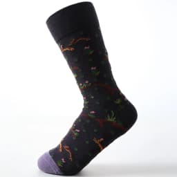 Combed cotton new lighthouse retro Japanese tide socks men and women embroidered mid-tube socks