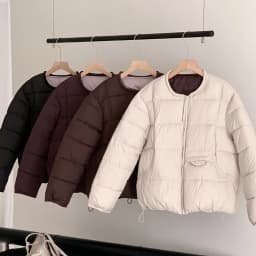 2026 Winter Women's Jacket Korean Patchwork Zipper Stylish Parkas Minimalist Versatile Coat Warm O-Neck Cotton Padded Outerwear