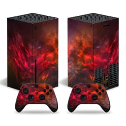 For X-box Series X Console and 2 Controllers Skin Sticker Geometric Lattice Protective Vinyl Decal Full Set for XSX Skin