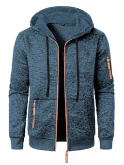 Men's Hoodies Autumn Winter Solid Zip Up Hoodie Men Sweatshirts Cardigans Long Sleeve Hooded Sweatshirt Men Hoody Outerwear