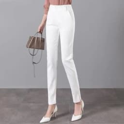 White Pants 2026 New Spring Summer High Waist Slim Stretch Pencil Pants Office Ladies Elegant Suit Pants Women Straight Trousers