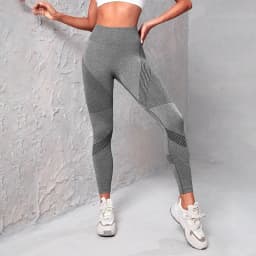 Elastic High Waist Leggings Women Knitted Solid Tights Seamless Butt Lift Fitness Yoga Fashion Skinnly Gym Sports Leggings