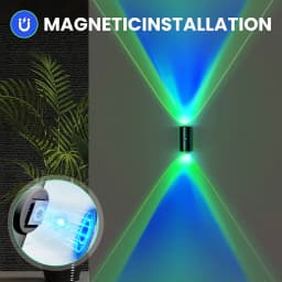 Aiopp Smart Sensor Night Light Indoor, 8 Lighting Modes Rechargeable Wireless Magnetic Wall Lamp for Apartment Hallway Bedroom