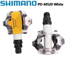 Shimano Deore M6000 M520 Pedal PD-M520 Double-sided Pedal SPD Black Silver Pedal For MTB Mountain Bike Pedal Center 55mm