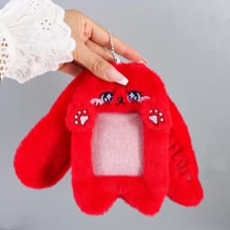 Cute Photocard Case Cartoon Bag Keychain Star Shape Photo Card Holder Student Card Holder Idol Photos Protective Cover