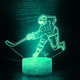 Nighdn Ice Hockey 3D Lamp Night Light 7 Color Changing Boys Room Decor Birthday Christmas Gifts for Kids Hockey Sports Lovers
