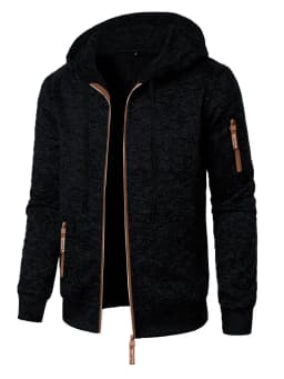 Men's Hoodies Autumn Winter Solid Zip Up Hoodie Men Sweatshirts Cardigans Long Sleeve Hooded Sweatshirt Men Hoody Outerwear