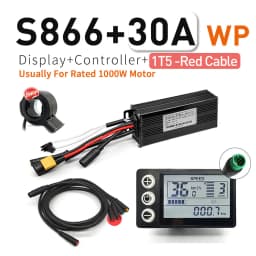 Ebike SineWave Three Mode Controller 24V-52V 17A 26A 30A 40A 45A TFT Display Throttle Hall Unlimited Motor 350W-2000W Moto