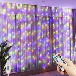 LED Curtain Light String USB Fairy Garland Lamp Remote 8 Lighting Modes for Home Christmas Wedding Room New Year 2027 Decoration