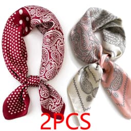 Luxury Silk Scarf Neckerchief Women's Silk Square Scarf Purse Scarf for Women Designer Silk Headscarf SJ01