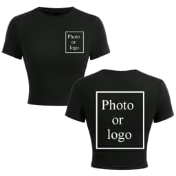 Women's Crop T-shirt Customize your team uniform design logo Y2K Fans Aid Club Fashion Party sisters DIY T-shirt Elasticity
