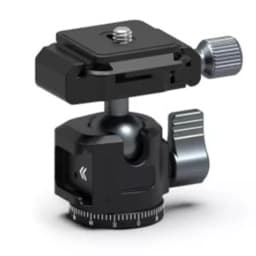 Aluminum Mini Ball Head Panoramic Tripod Head + Cold Shoe Mount Adapter for DSLR Camera Tripod Phone Mount Max Load 2.5kg/5.5lb